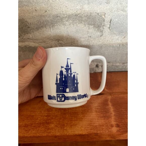 1970s Vintage Walk Disney World White Blue Mug Japanese Made - Picture 5 of 5